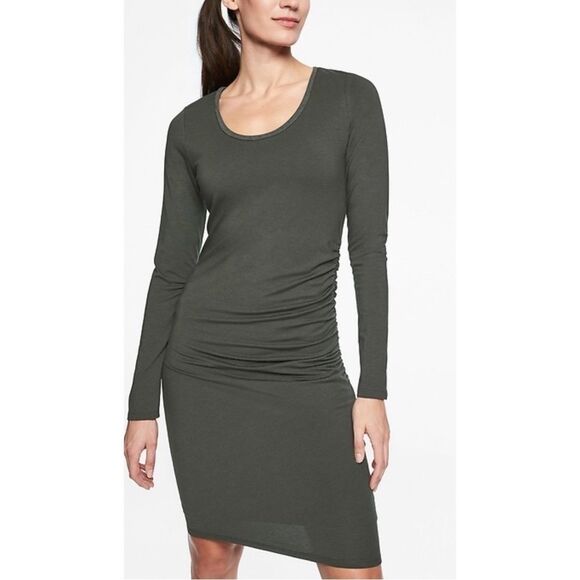 Athleta Carefree Long Sleeve Dress in Charcoal Gray - Picture 1 of 11